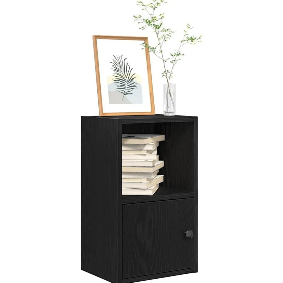 vidaXL Boekenkast 31x24x52 cm bewerkt hout zwart eikenkleurig