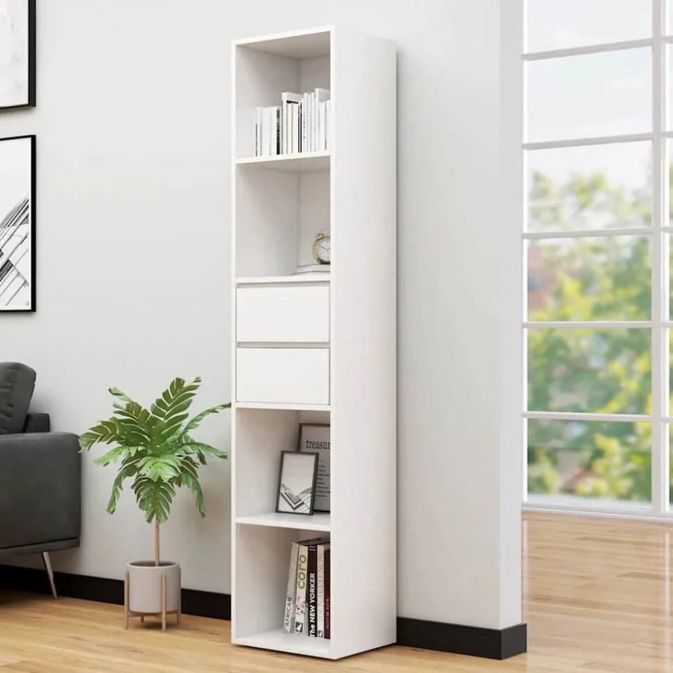 vidaXL Boekenkast 36x30x171 cm bewerkt hout wit