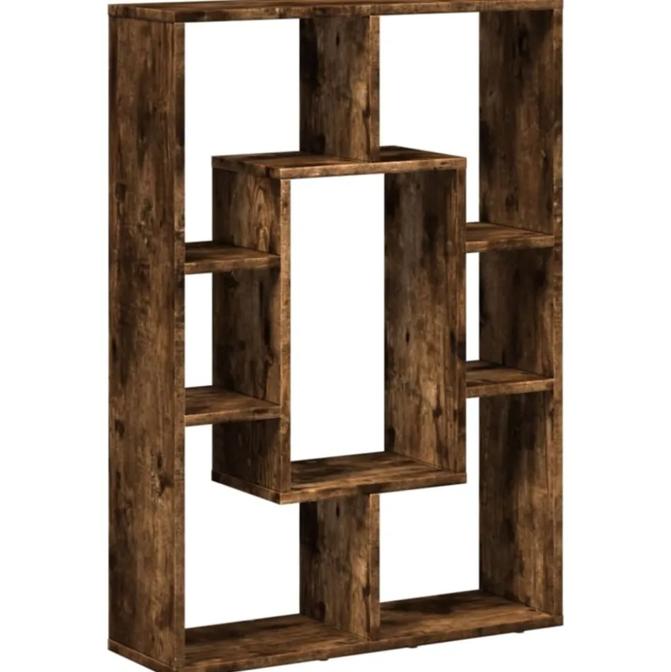 vidaXL Boekenkast 63x20x90 cm bewerkt hout gerookt eikenkleurig