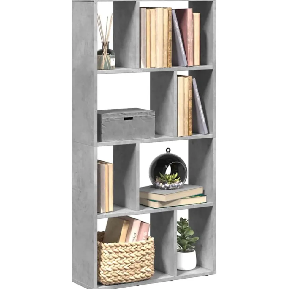 vidaXL Boekenkast 60x20x120,5 cm bewerkt hout betongrijs