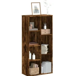 vidaXL Boekenkast 50x25x105 cm bewerkt hout gerookt eikenkleurig