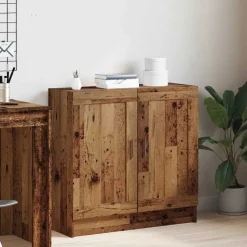 vidaXL Boekenkast 82,5x30,5x80 cm bewerkt hout oud houtkleurig