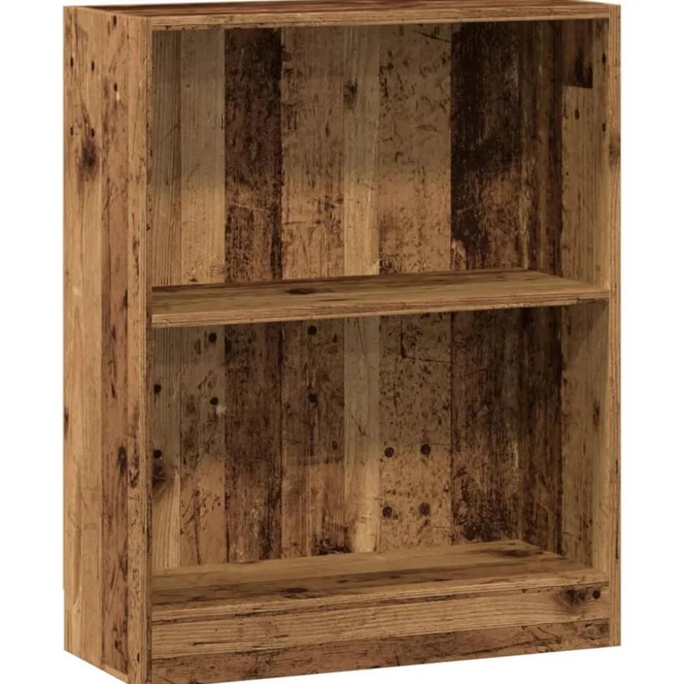 vidaXL Boekenkast 60x24x76 cm bewerkt hout oud houtkleurig