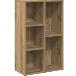 vidaXL Boekenkast 50x25x80 cm bewerkt hout artisanaal eikenkleur