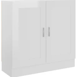 vidaXL Boekenkast 82,5x30,5x80 cm bewerkt hout hoogglans wit
