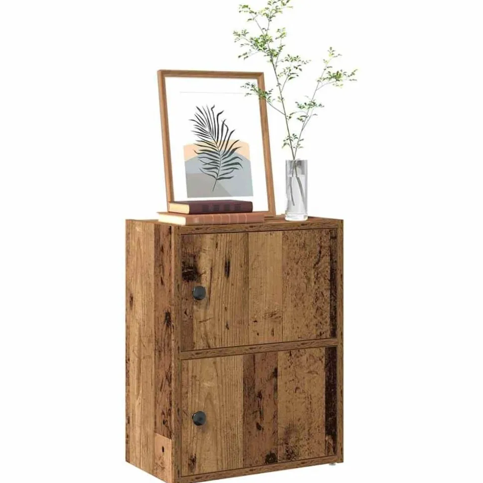 vidaXL Boekenkast 40x24x52 cm bewerkt hout oud houtkleurig