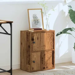vidaXL Boekenkast 40x24x52 cm bewerkt hout oud houtkleurig