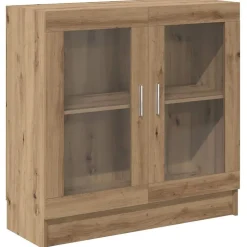 vidaXL Boekenkast 82,5x30,5x80 cm bewerkt hout artisanaal eikenkleurig