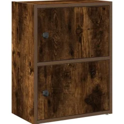vidaXL Boekenkast 40x24x52 cm bewerkt hout gerookt eikenkleurig
