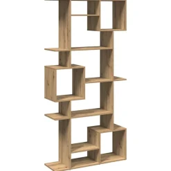 vidaXL Boekenkast 92x29x188 cm bewerkt hout artisanaal eikenkleur