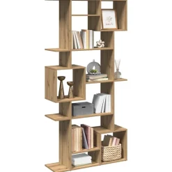 vidaXL Boekenkast 92x29x188 cm bewerkt hout artisanaal eikenkleur