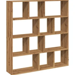 vidaXL Boekenkast 132x29x141,5 cm bewerkt hout artisanaal eikenkleur