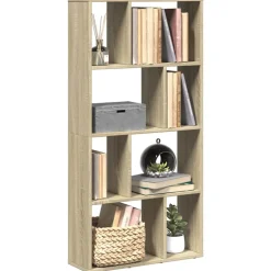 vidaXL Boekenkast 60x20x120,5 cm bewerkt hout sonoma eikenkleurig