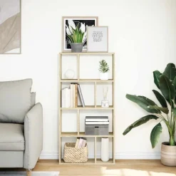 vidaXL Boekenkast 60x20x120,5 cm bewerkt hout sonoma eikenkleurig