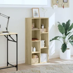 vidaXL Boekenkast 50x25x105 cm bewerkt hout sonoma eikenkleurig