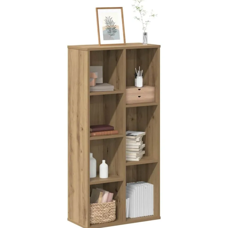 vidaXL Boekenkast 50x25x105 cm bewerkt hout artisanaal eikenkleurig