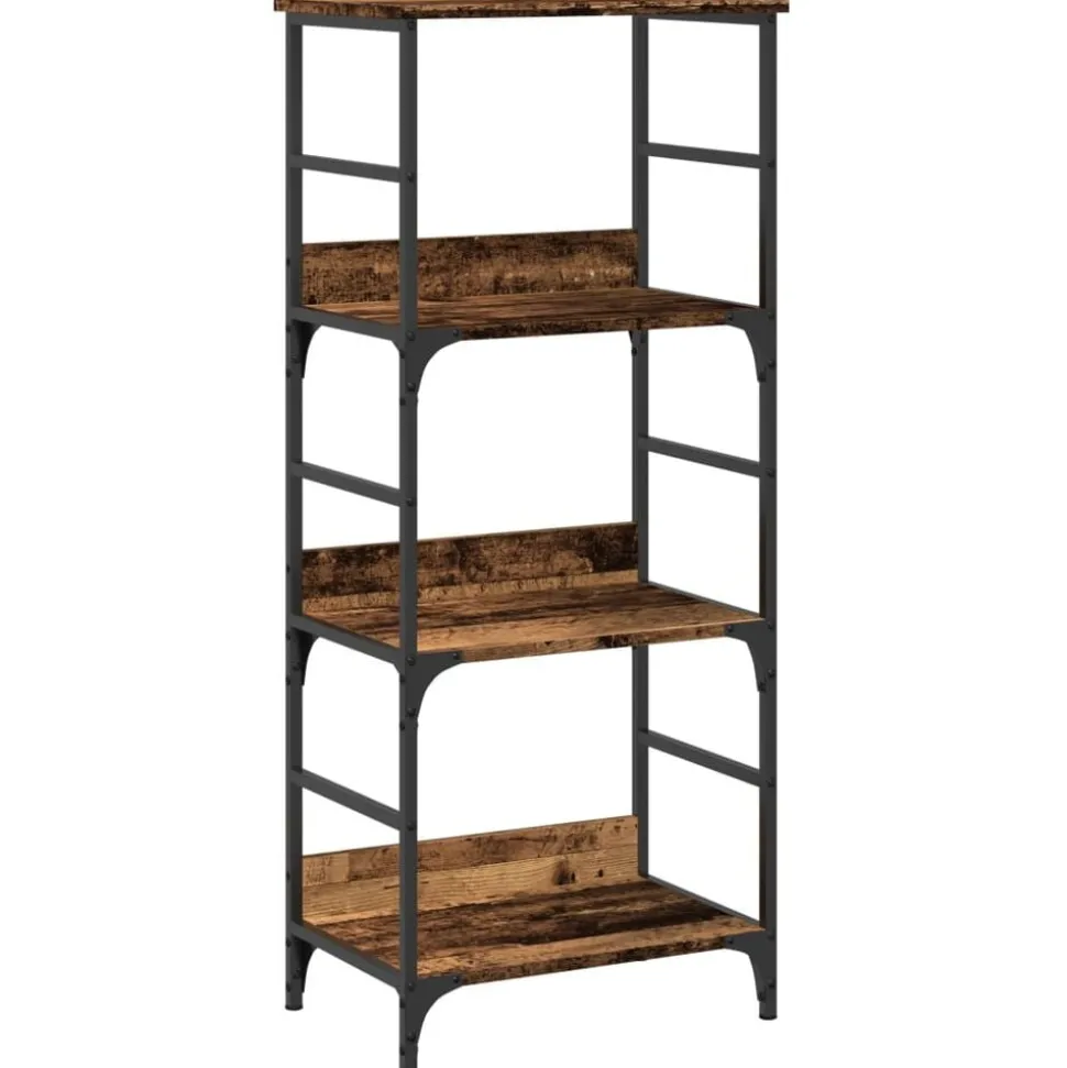 vidaXL Boekenkast 50x33x117,5 cm bewerkt hout oud houtkleurig