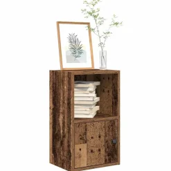vidaXL Boekenkast 31x24x52 cm bewerkt hout oud houtkleurig