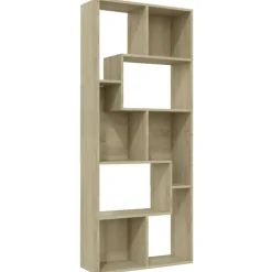 vidaXL Boekenkast 67x24x161 cm bewerkt hout sonoma eikenkleurig