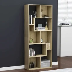 vidaXL Boekenkast 67x24x161 cm bewerkt hout sonoma eikenkleurig