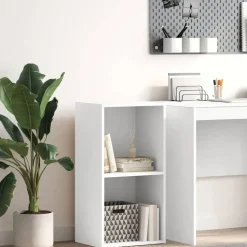vidaXL Boekenkast 40x30x76,5 cm bewerkt hout wit