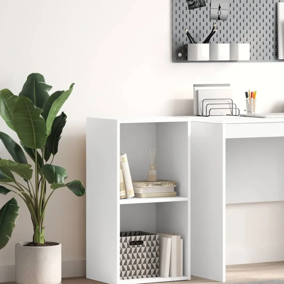 vidaXL Boekenkast 40x30x76,5 cm bewerkt hout wit
