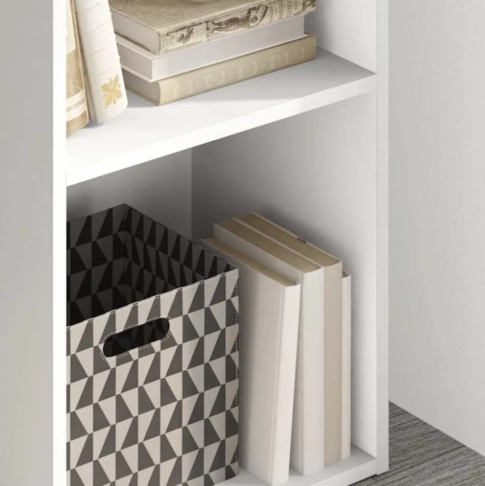vidaXL Boekenkast 40x30x76,5 cm bewerkt hout wit