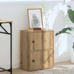 vidaXL Boekenkast 40x24x52 cm bewerkt hout artisanaal eikenkleurig