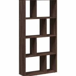vidaXL Boekenkast 60x20x120,5 cm bewerkt hout bruin eikenkleurig