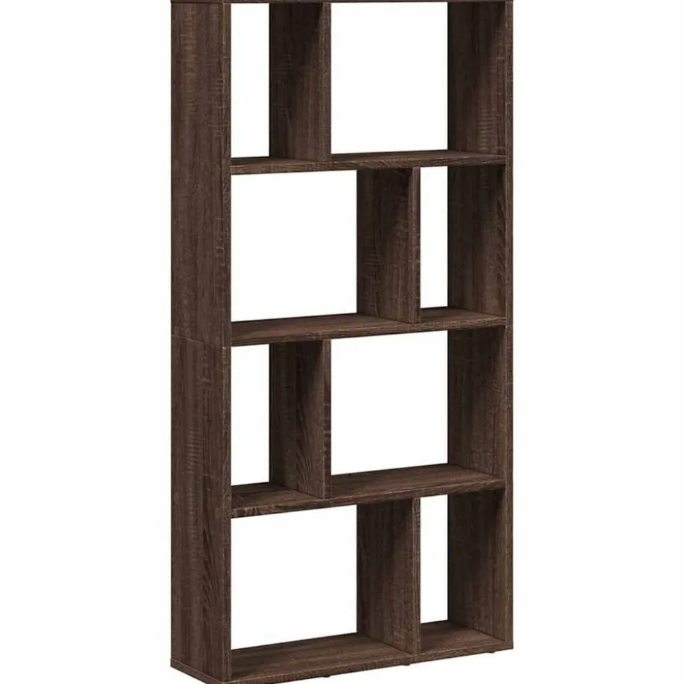 vidaXL Boekenkast 60x20x120,5 cm bewerkt hout bruin eikenkleurig