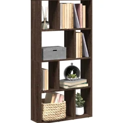 vidaXL Boekenkast 60x20x120,5 cm bewerkt hout bruin eikenkleurig