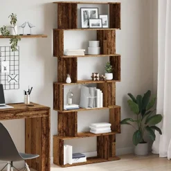 vidaXL Boekenkast 80x24x192 cm bewerkt hout oud houtkleurig