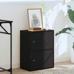 vidaXL Boekenkast 40x24x52 cm bewerkt hout zwart eikenkleurig