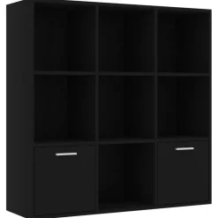 vidaXL Boekenkast 98x30x98 cm bewerkt hout zwart