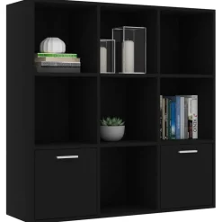 vidaXL Boekenkast 98x30x98 cm bewerkt hout zwart