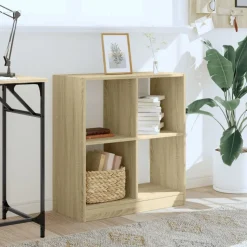 vidaXL Boekenkast 68,5x32x75 cm bewerkt hout sonoma eikenkleurig