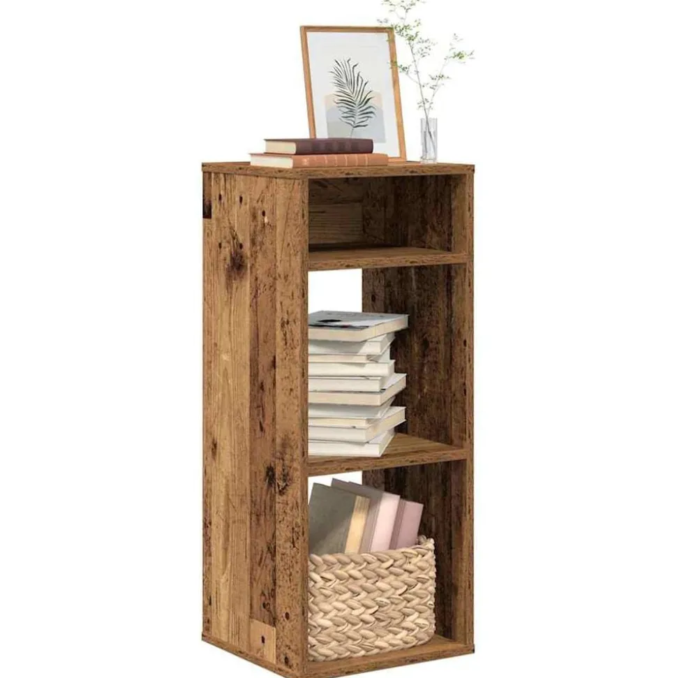 vidaXL Boekenkast 34x31x80 cm bewerkt hout oud houtkleurig