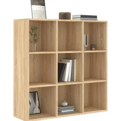 vidaXL Boekenkast 98x29x97,5 cm bewerkt hout sonoma eikenkleurig
