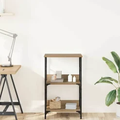 vidaXL Boekenkast 50x33x82 cm bewerkt hout artisanaal eikenkleurig