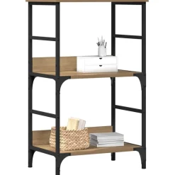 vidaXL Boekenkast 50x33x82 cm bewerkt hout artisanaal eikenkleurig