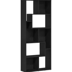 vidaXL Boekenkast 67x24x161 cm bewerkt hout zwart eikenkleurig