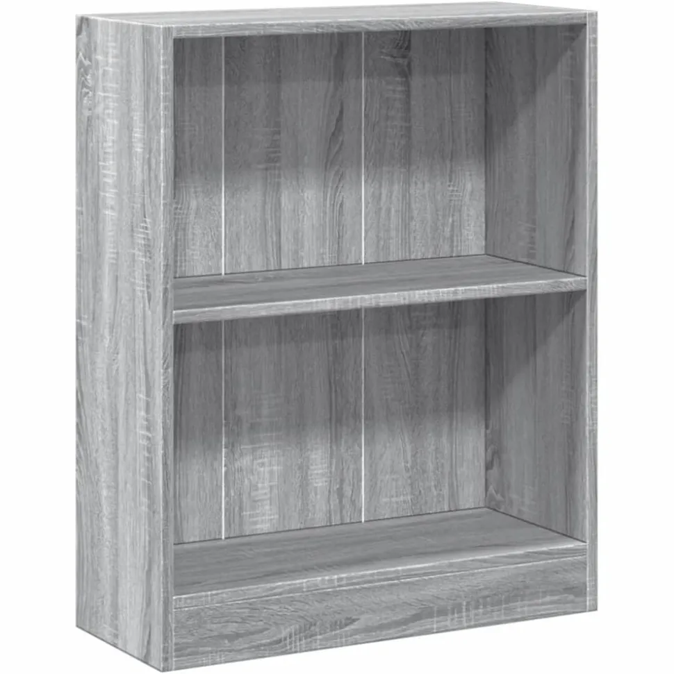vidaXL Boekenkast 60x24x76 cm bewerkt hout grijs sonoma eikenkleurig