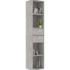 vidaXL Boekenkast 36x30x171 cm bewerkt hout betongrijs