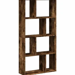 vidaXL Boekenkast 60x20x120,5 cm bewerkt hout gerookt eikenkleurig
