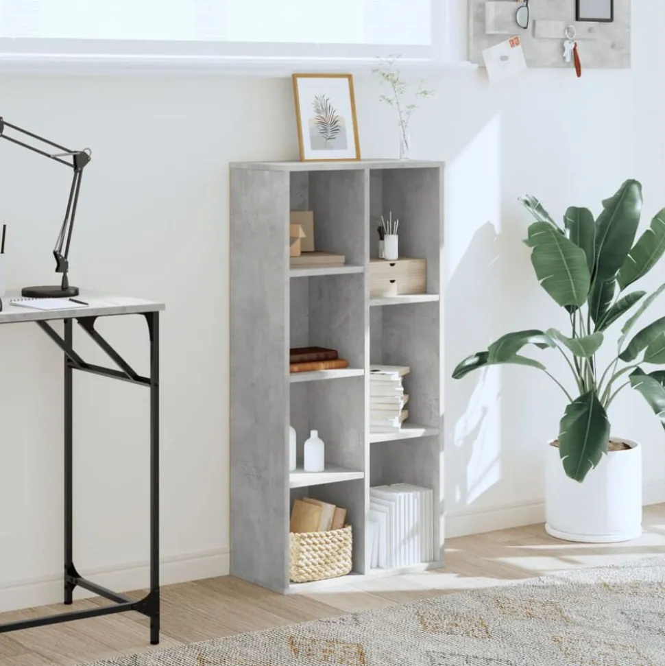 vidaXL Boekenkast 50x25x105 cm bewerkt hout betongrijs