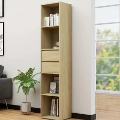 vidaXL Boekenkast 36x30x171 cm bewerkt hout sonoma eikenkleurig