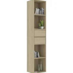 vidaXL Boekenkast 36x30x171 cm bewerkt hout sonoma eikenkleurig