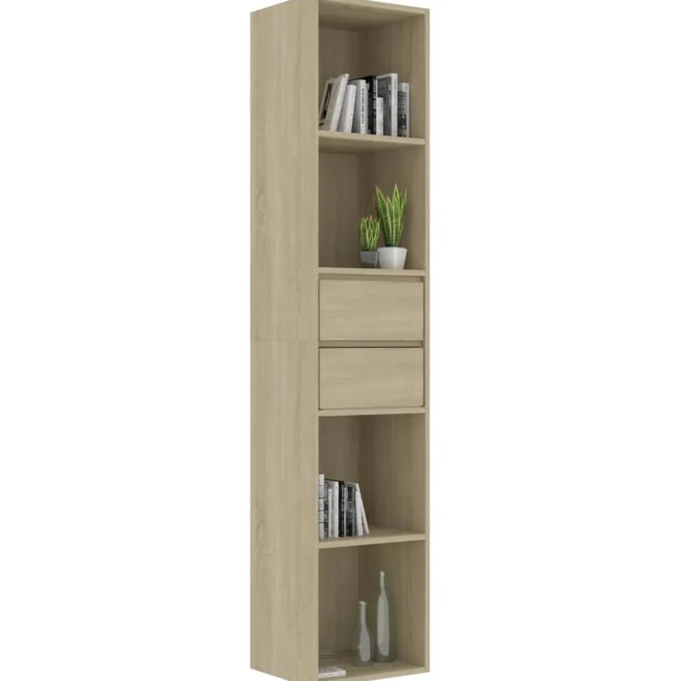 vidaXL Boekenkast 36x30x171 cm bewerkt hout sonoma eikenkleurig