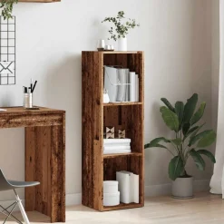 vidaXL Boekenkast 36x30x114 cm bewerkt hout oud houtkleurig