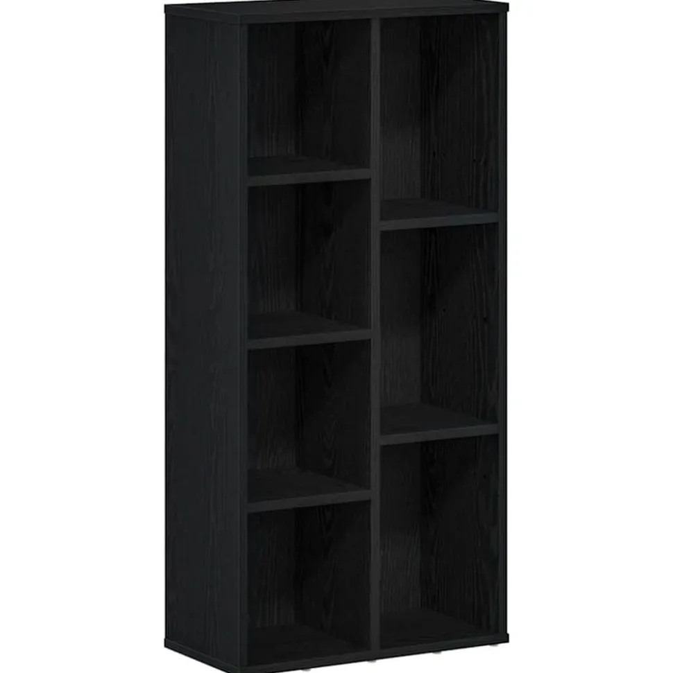 vidaXL Boekenkast 50x25x104 cm bewerkt hout zwart eikenkleurig